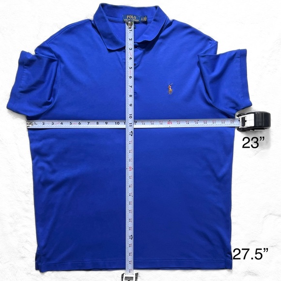Polo Mens Blue Short Sleeve Pullover Jersey Knit Classic Fit Polo Shirt - Picture 6 of 6